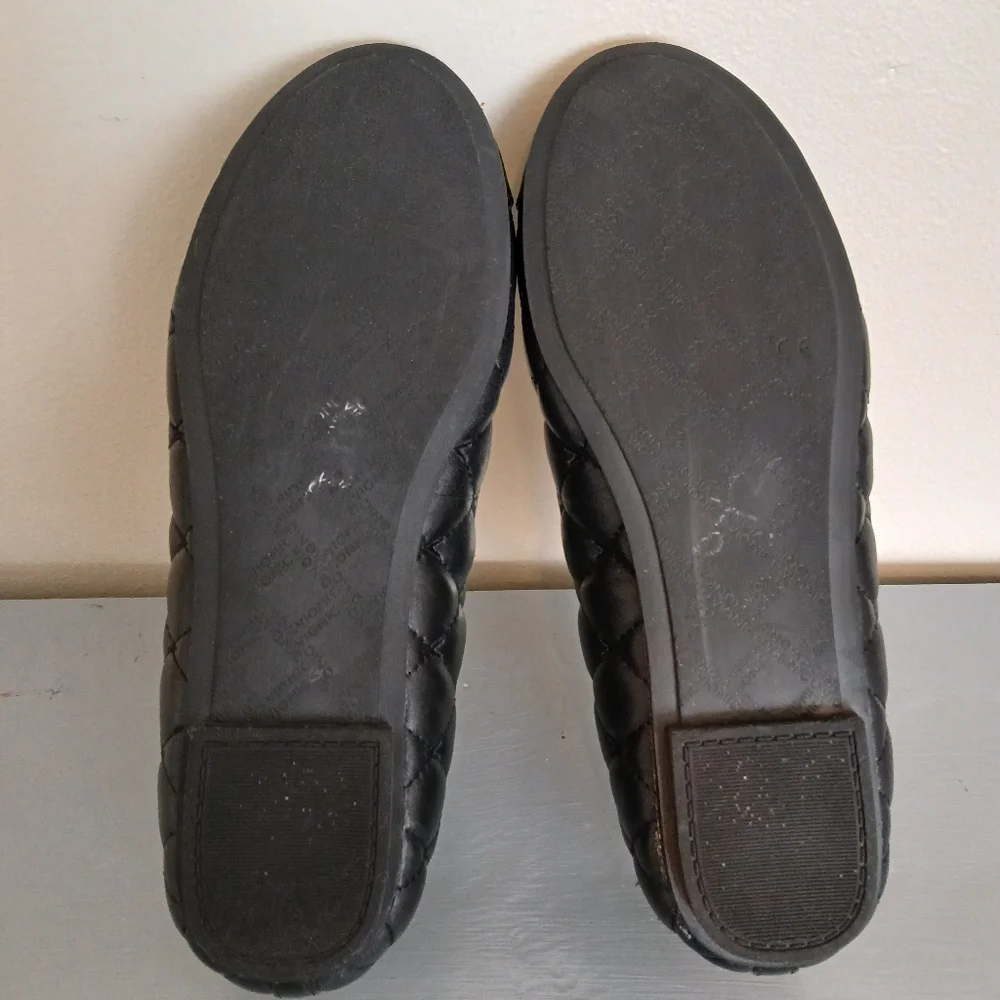 Vionic 8.5 Desiree Black Patent Quilted Ballet Flats comfort Shoes round toe - Picture 7 of 10